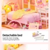 Robotime Rolife Lovely Pink Bedroom – DIY Mini Casa Miniatura